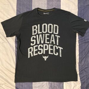 UA Project Rock Mens T Shirt Sz XL Graphic Tee Black